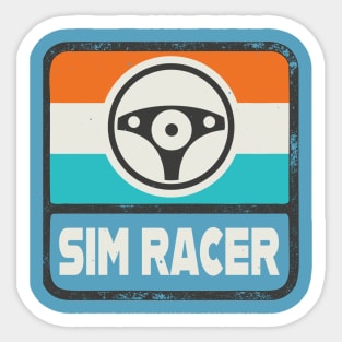 Sim Racer Retro Sim Racing Motorsport Gaming Sticker